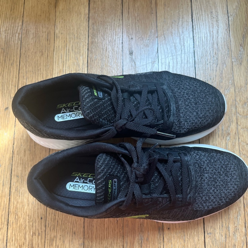 Skechers Men's Charcoal and Black Sneakers